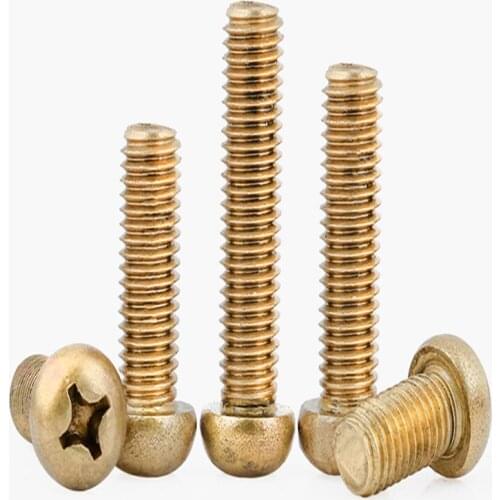 5pcs M5m6m8 copper screw pan head round cross machine tooth