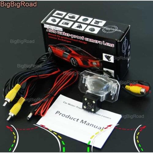 BigBigRoad Car Intelligent Dynamic Track Rear View Camera Backup Camera Waterproof For Honda Civic City Jade Night Vision