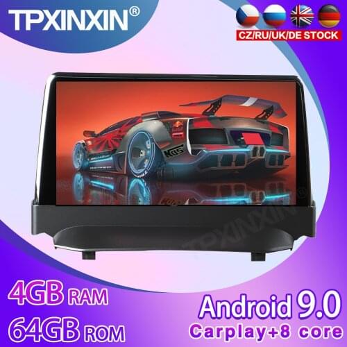 4+64GB Android 9.0 Car GPS Navigation For Ford Fiesta 2009-2016 Head unit Car Multimedia Player Auto Stereo Tape Recorder IPS
