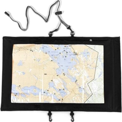 Map Bag Waterproof TPU World Map Case Outdoor Cover For Travel Hiking With Clear Window & Lanyard-ABUX