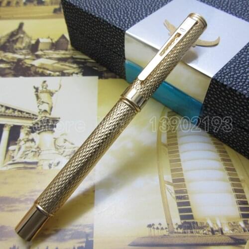 Wholesale-Crocodile golden Raised Barrel fountain pen Luxury stationery executive writing Ink pen Original box Cc1096303