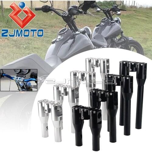 For Harley Motorcycle 1Inch Handlebar Riser 25mm Straight Adjustable Fat Bar Clamp Sportster XL Touring Softail Dyna Road King