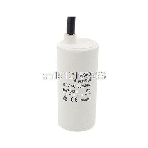 CBB60 4uF AC 450V Polypropylene Film Motor Capacitor New