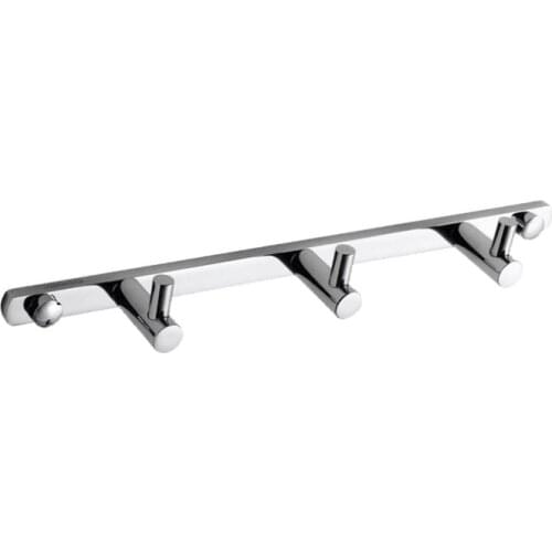 Robe Hook,3 Clothes Hooks,Solid Brass Construction with Chrome finish,Bathroom Hardware,Row robe hook CB01