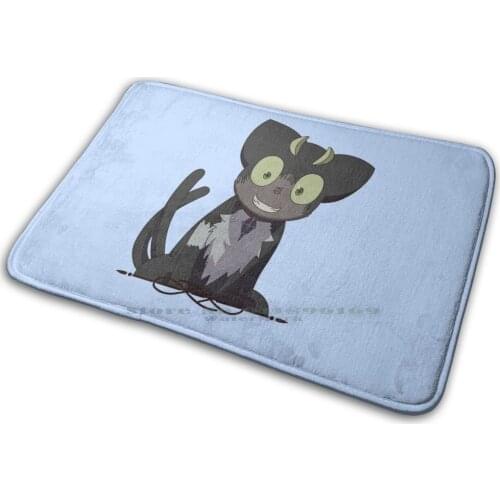 Kuro Mat Rug Carpet Anti-Slip Bedroom Entrance Door Mat Kuro Cat Blue Exorcist Anime