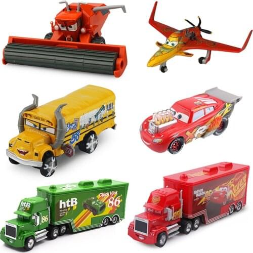 Disney Car 2 3 Lightning Mcqueen 1:55 Uncle Truck Diecast Model Vehical Gift Car Toys for Boys