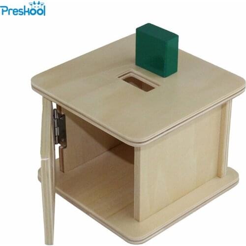 Montessori infant Toy Baby Wood Rectangular Matching Box Learning Educational Preschool Training Brinquedos Juguets 24 months