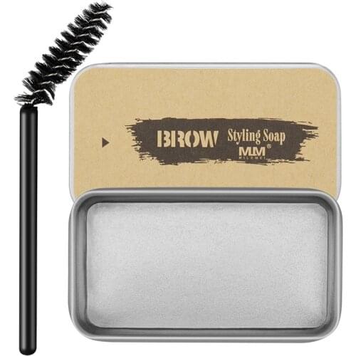 Natural Wild Eyebrow Soap Wax With Trimmer Fluffy Feathery Eyebrows Pomade Gel For Eyebrow Styling Makeup Soap Brow Sculpt Lift