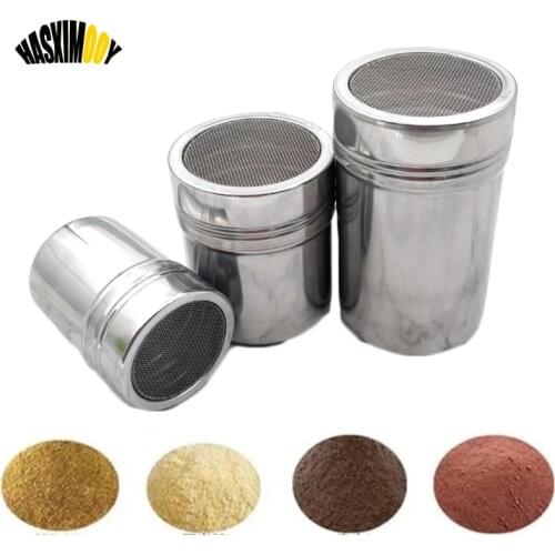 Stainless Steel Sprinkle Chocolate Shaker Cocoa Flour Coffee Sifter Lid Shaker Cooking Tools Coffee Powder Duster Accessories