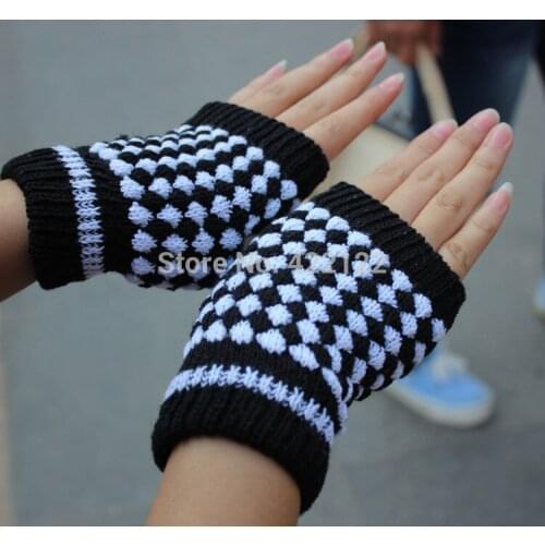 Gift,Fashion high quality autumn winter outdoor warm women touch knited gloves half / full finger mitten 5pair=10pcs GW46