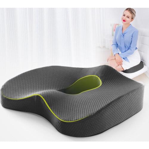 Memory Foam Seat Cushion Pillow Chair Cushion Seat Pad Car Hip Massage Pillow Office Chair pads Support Orthopedic Pain Relief