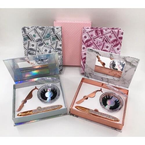 2021 New Arrivals FDshine Luxury Mirror Lash Case With Mink Eyelashes 25mm Dramatic 3D Lasheswholesale Vendor