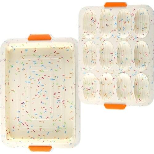 Silicone Bakeware Pan Set Cake Molds For Baking Sheet Muffin 12 Cup Toast Loaf Bread Pizza Pan Tray Round Square