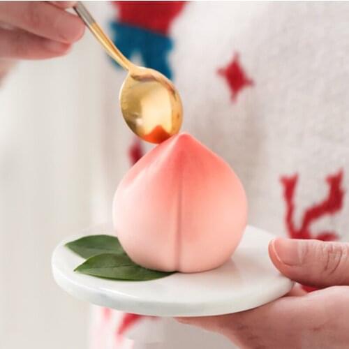 Peach Mousse Silicone Cake Molds Fruit Chocolate Dessert Pudding Jelly Fondant Cake Decorating Tools Heart Round Bakeware Sets