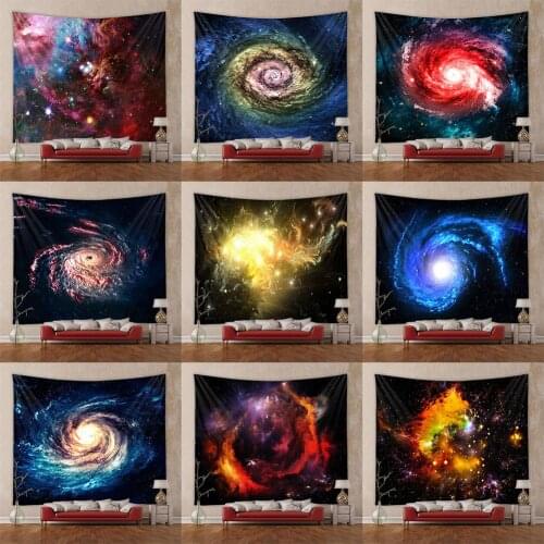 Nordic Universe Moon Black Hole Wall Hanging Tapestry Blanket Mat Home Decor