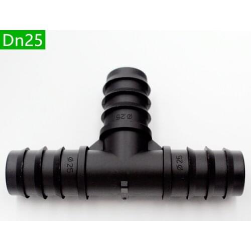 50pcs Dn25 Barbed Tee Connector Create A Three-way PolyTube Drip Line Drip Irrigation Metric Fittings For LDPE Tube Z108