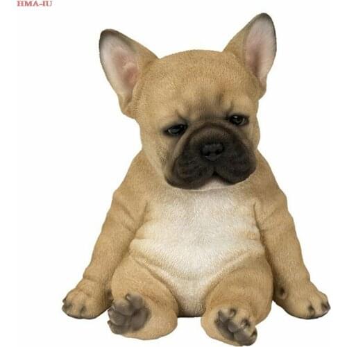Sleepy French Bulldog Puppy Statue Resin Lawn Sculpture Super Cute Garden Yard