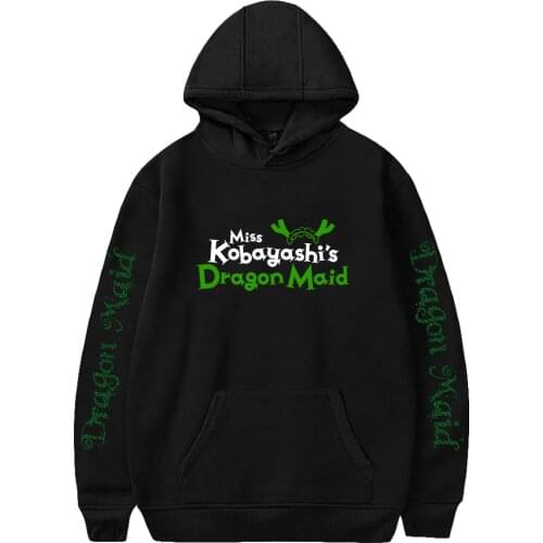 Miss Kobayashis Dragon Maid Anime Hoodies Women Men Long Sleeve Hooded Sweatshirts Hot Sale Fashion Streetwear Clothes