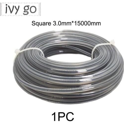 15m*3.0mm Grass Trimmer Nylon Line Brush Cutter Head Strimmer Square Rope Mowing Wire Lawn Mower Replacement Spare Accessories