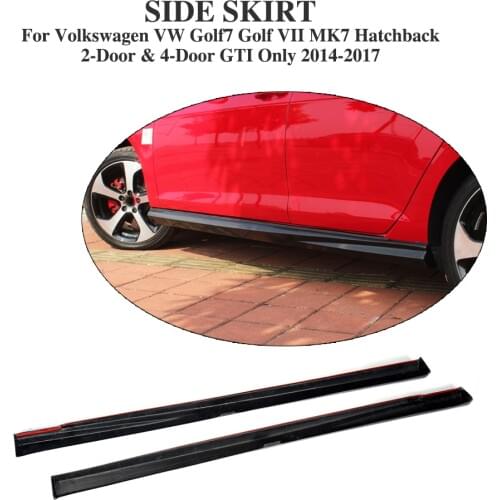 Carbon fiber Auto side Bumper Skirts Aprons for Volkswagen VW Golf 7 VII MK7 GTI Only 2014-2017 2PCS/Set