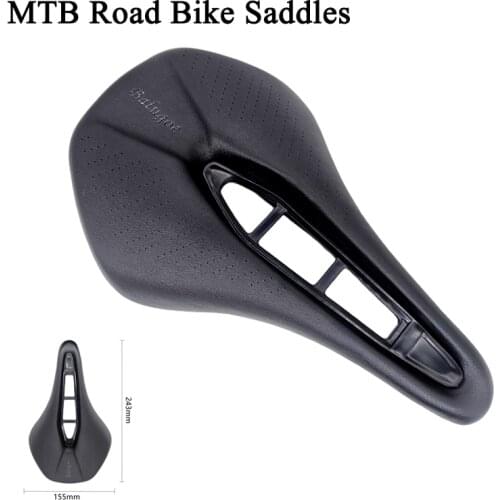 EC90 New Ultra-light Hot Sale Bicycle Riding Saddle 243-155 mm Ultralight Bicycle Seat Bicycle Saddle PU Leather Saddle