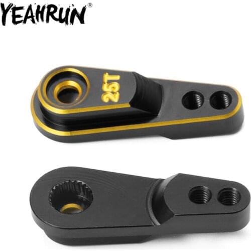 YEAHRUN Metal 25T Steering Link Servo Arm Horn for 1:10 RC Crawler TRAXXAS TRX4 TRX-4 Remote Control Car Upgrade Parts