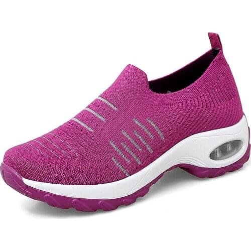 Women Shoes Flat Casual Non-slip Platform Sneakers For Women Breathable Mesh Sock Lady Shoes Outdoor Walking Woman Sneakers