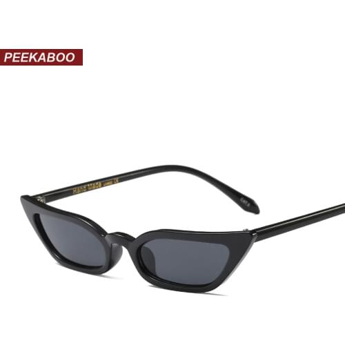 Peekaboo high quality red cat eye sunglasses women small frame black leopard female top selling sun glasses female uv400