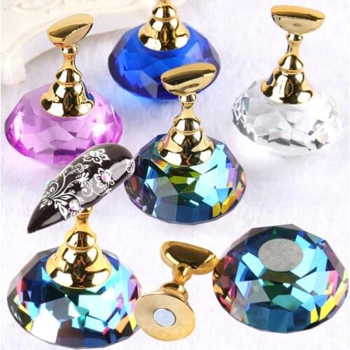 1 Set Nail Tools Nail Finger Supports Nail Crystal Base Nail Supports Practice Base Diamond Shape Novice practice essential