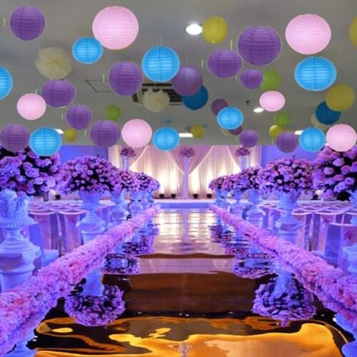 10pcs/lot 6''(15cm) Lantern Paper 28 Colors for Choose Chinese Round Paper Lantern Lamp for Wedding Mariage Party Decoration