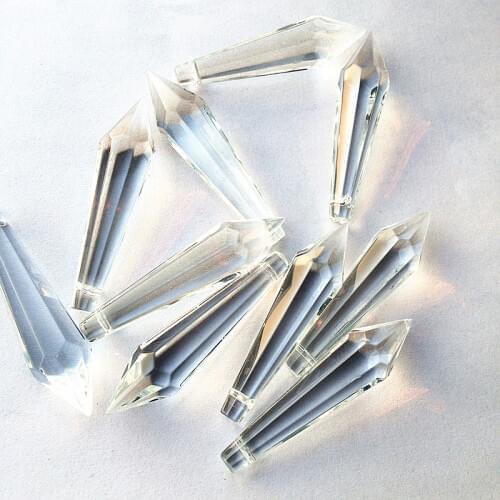 Top Quality 10pcs 55mm clear icicle drops crystal chandelier parts crystal hanging pendants,curtain accessories home decoration