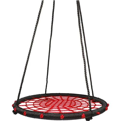 100cm diameter Round garden hanging seat Outdoor swing Nylon net rope childrens swing without rack