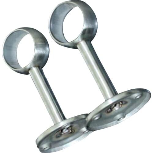 2pcs Shower Curtain Pipe Bracket Clothes Pipe Rail Lever Clothes Brackets