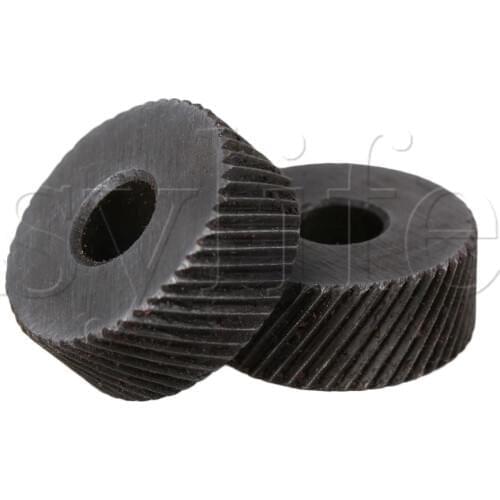 2pcs Positive & Negative Knurling Tool Diagonal Knurl Wheel 1mm Pitch