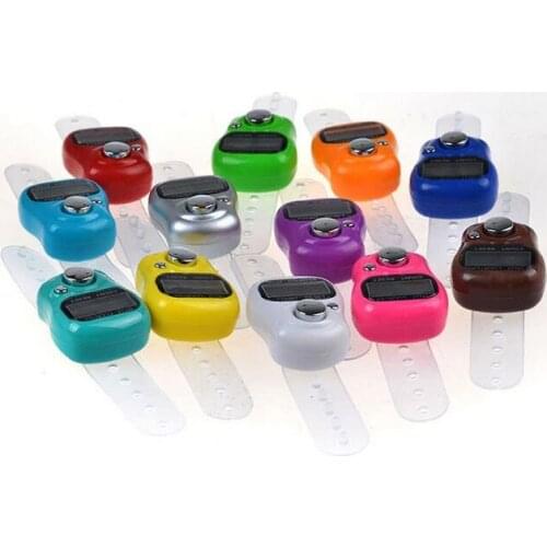 200pcs Mini Hand Hold Band Tally Counter LCD Digital Screen Finger Ring Electronic Head Count Tasbeeh Tasbih