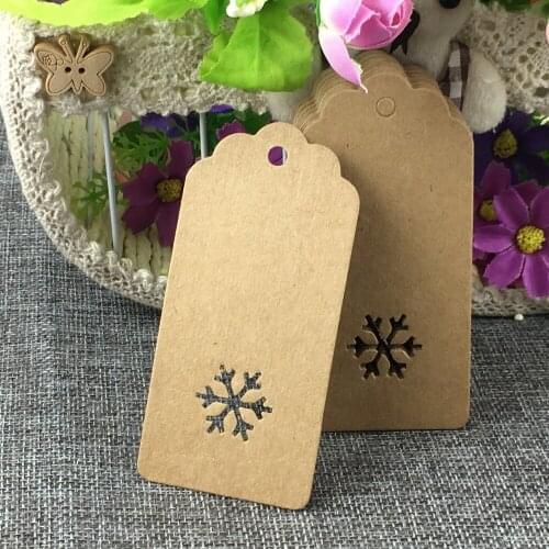 200PCS Hollow Out Snowflake Hang Tags/Price Tags/Gift Tags Paper Cards/Packaging Labels For Gift/Box/Jewelry/Craft/Glass/Garment