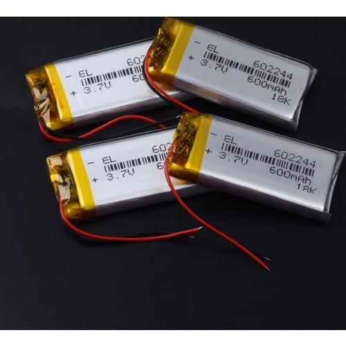 3.7v 600mAh Rechargeable Li-polymer Battery 602244 dvr registrar recorder headlamp highscreen black box radar plus