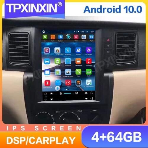 10.4“ Tesla IPS Screen Android 10 Car Radio For Toyota Corolla 2005 2006-2015 Multimedia Auto Player Navigation Stereo 2 din GPS