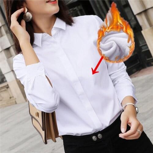 White Long Sleeve Spring, Autumn Winter Formal Wear OL Work Clothes Shirt Loose Blouse Women Blusas Ropa De Mujer