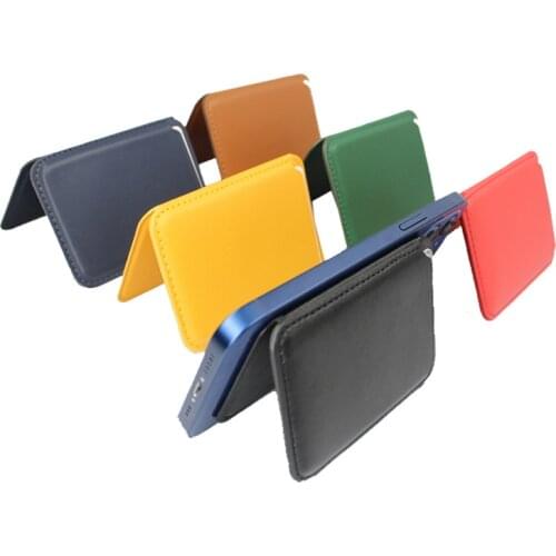 Card Holder Wallet Leather Case For Magsafe Iphone 12 Pro Max Card Bag For Magsafing Magnetic Case With Card Pocket Hide Stand