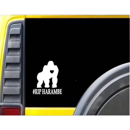 Gorilla Harambe RIP 6x6 inch Decal Sticker window Sticker 15x15cm