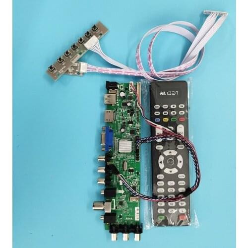 Kit For LP156WH2-TLAE/LP156WH2-TLR2 USB HDMI VGA remote LED DVB-T DVB-T2 TV 1366X768 40pin 15.6" Signal controller board digital