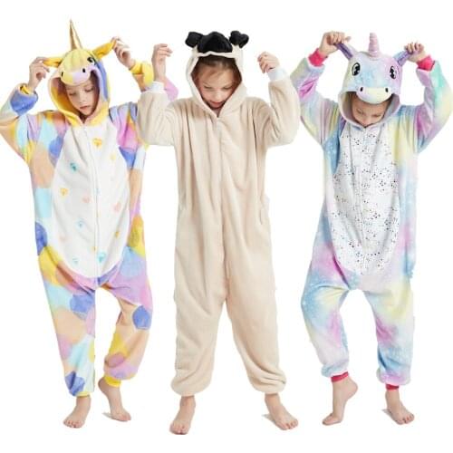 Boys Girls One Piece Hooded Cosplay Costume Halloween Party Wear Pajamas Kigurumi Sleepwear Animal Pajamas for 8-12Years