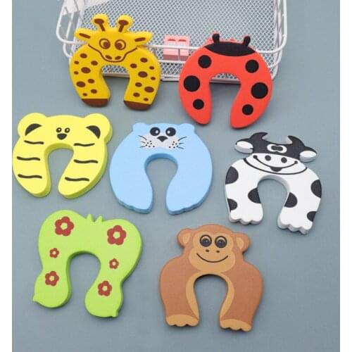 Cartoon Pattern Safety Door Card Childrens Door Clip Baby Safety Door Stall Thickened Safety EVA