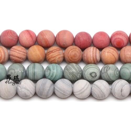 Natural Matte Serpeggiante Stone Loose beads For Jewelry Making Charms Beads Mens Bracelet 4 6 8 10 12mm Pick Size Wholesale