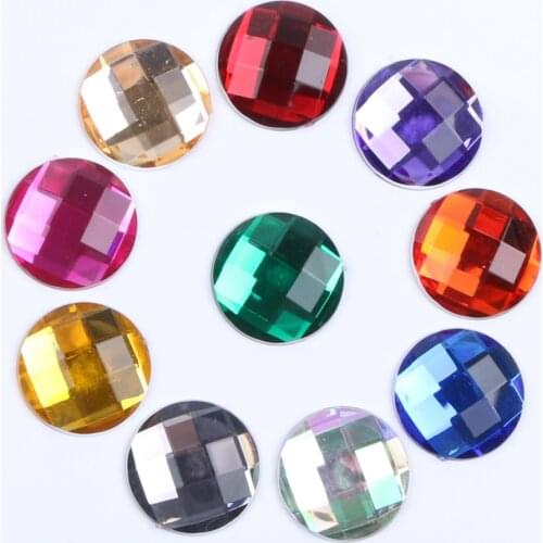 50pcs/lot New 20*20mm White Shiny Big Earth Round Rhinestone No Hole Crystal Stone Women DIY Jewelry For Wedding Dress Clothes