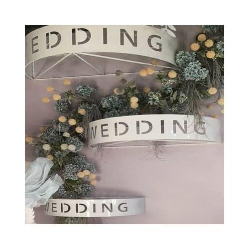 New iron wedding letter three piece set of hollowed out ceiling, stage window decoration, wedding props