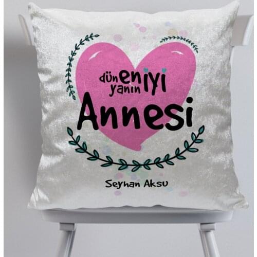 Personalized World Best Mother Decorative Silk Velvet Pillow-11