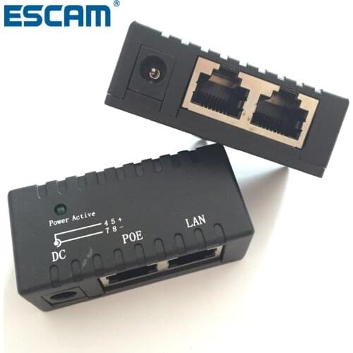 PoE Splitter, PoE Injector, 2port RJ45, 1port DC 5.5mm*2.1mm input For CCTV IP Camera