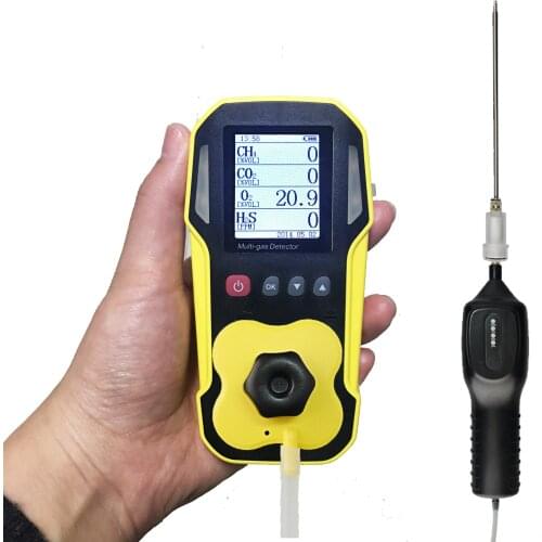 Portable biogas analyzer CH4/CO2/O2/H2S 4 gas detector